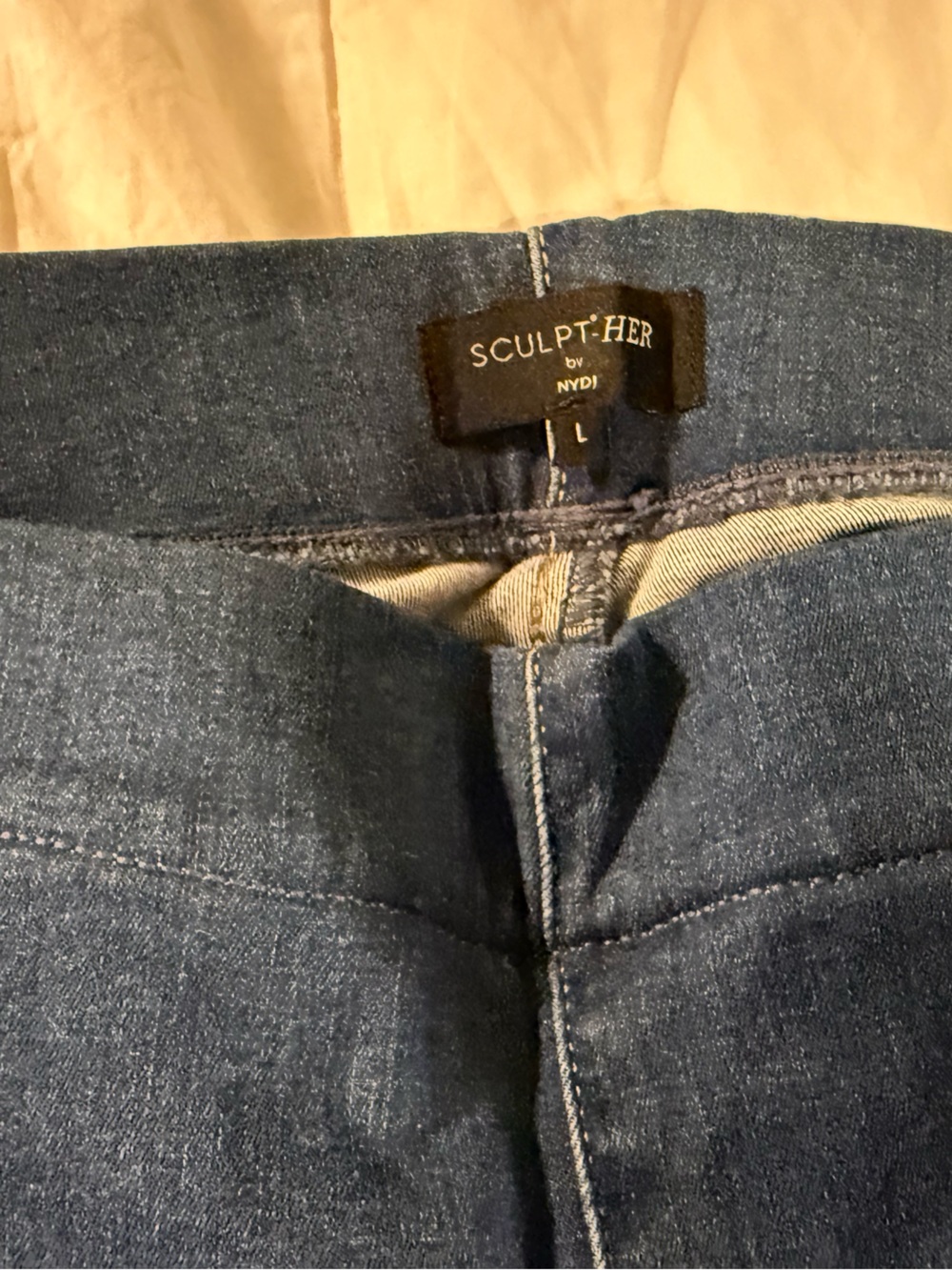 NYDJ Sculpt-Her Wide Leg Jeans in Dark Blue